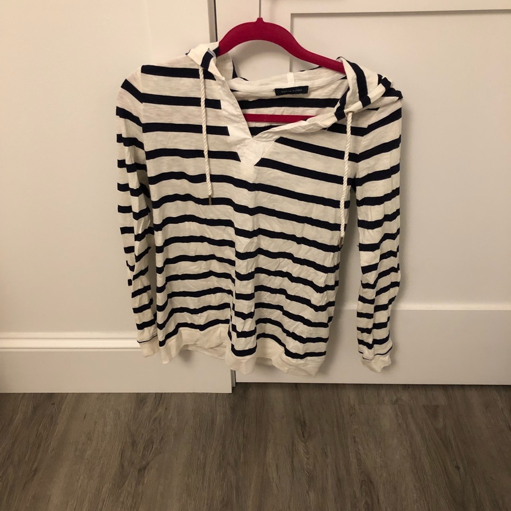 Tommy Hilfiger blue and white stripped sweater